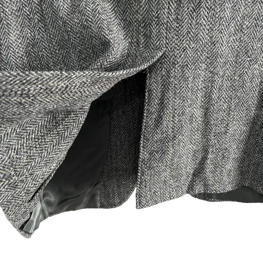 Stafford Harris Tweed Vintage Gray Herringbone 2 Button Sport Coat Blazer 48
